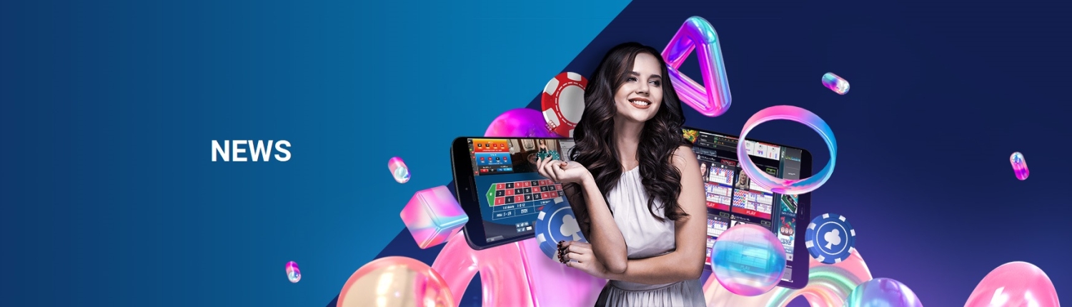 Girl with slots and mobile tables and phone in the background