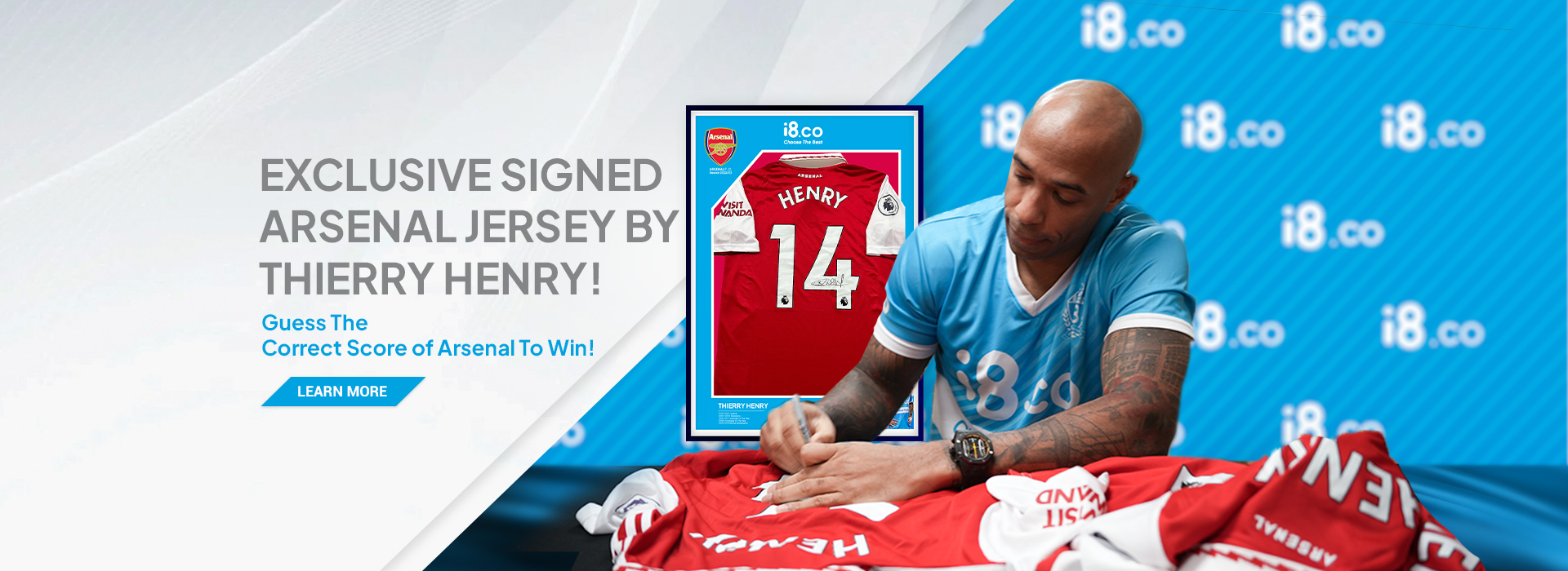 Exclusive signed Arsenal Jersey by Thierry Henry